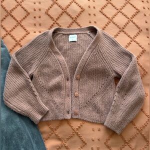 Abercrombie & Fitch Tan Dusty Pink Cardigan